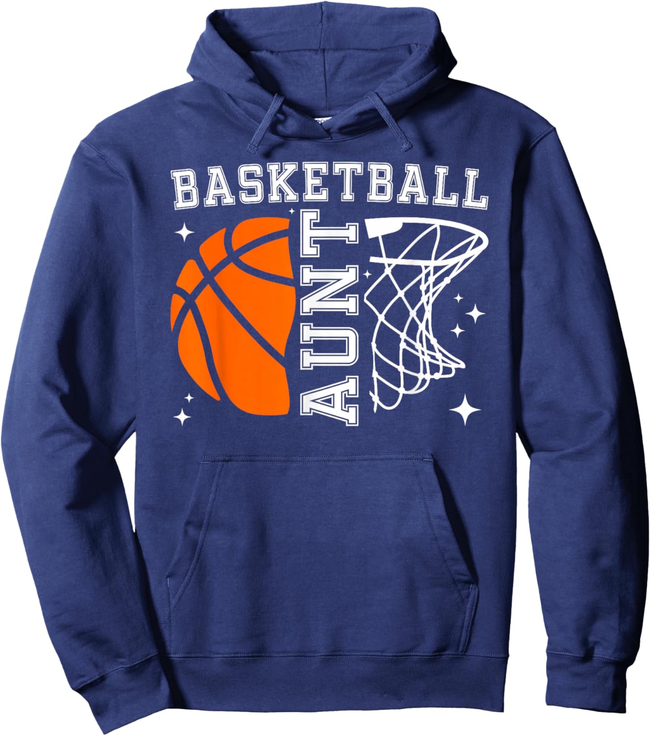 Basketball Aunt Of A Basketball Player Auntie Hoodie - Hoodie | Navy