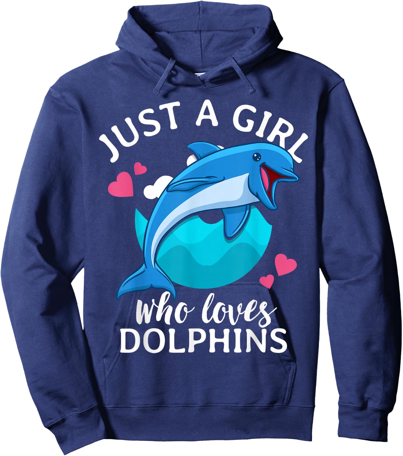 Just A Girl Who Loves Dolphins Hoodie - Hoodie | Navy