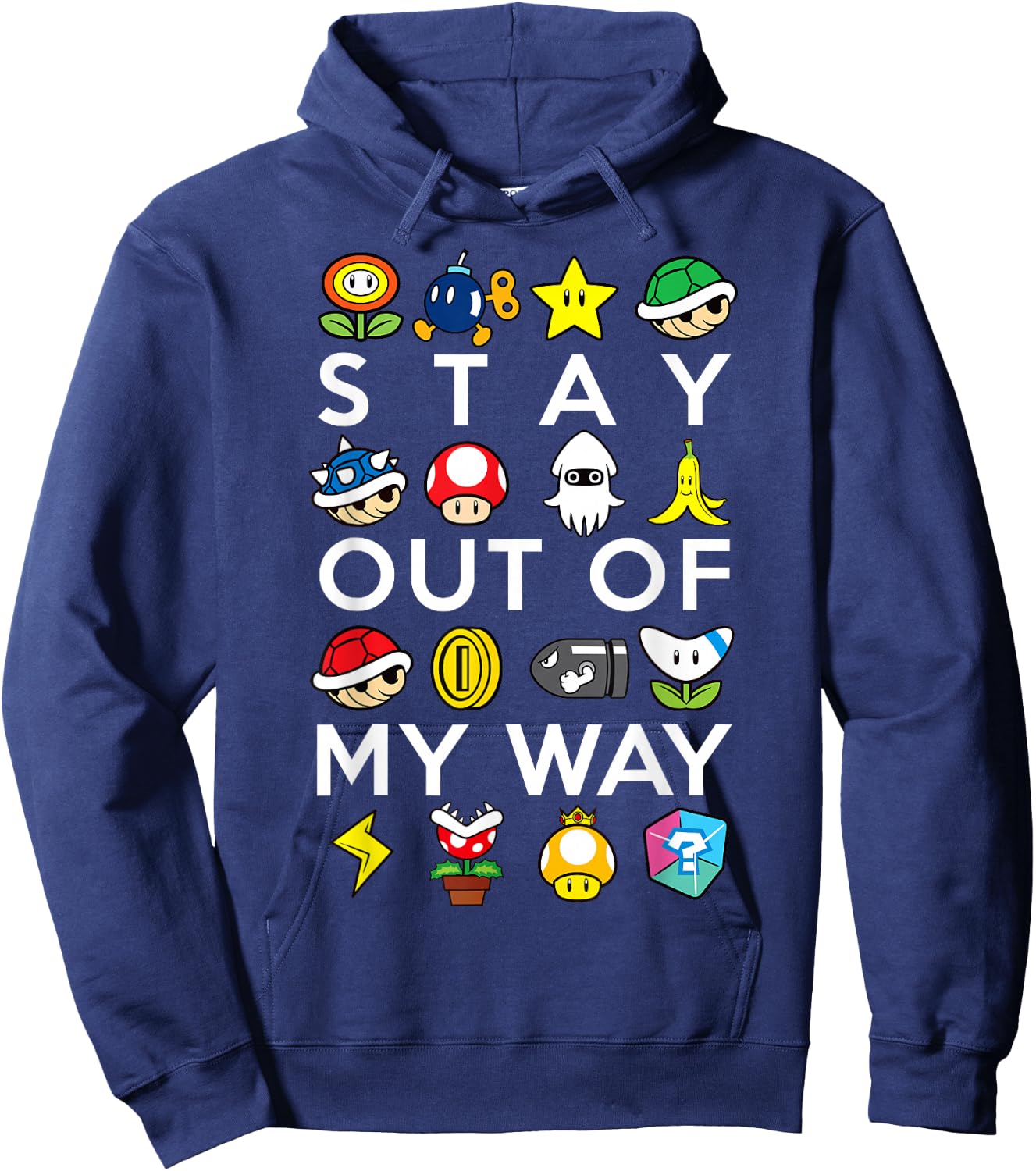 Nintendo Mario Kart Stay Out Of My Way Graphic Hoodie - Hoodie | Navy