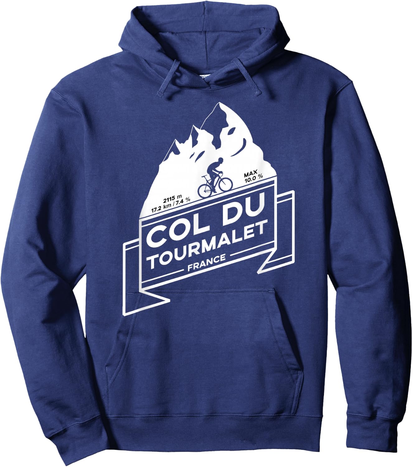 Col Du Tourmalet Road Cycling Hoodie - Hoodie | Navy