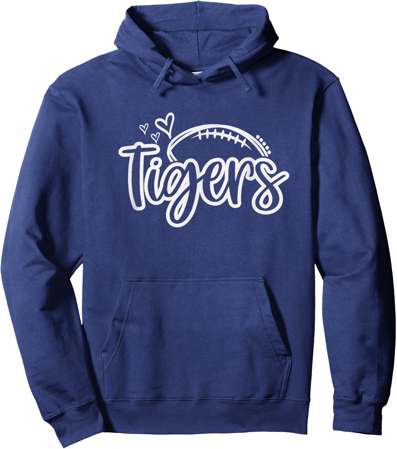 Football Tigers School Sports Fan Team Spirit Hoodie - Hoodie | Navy