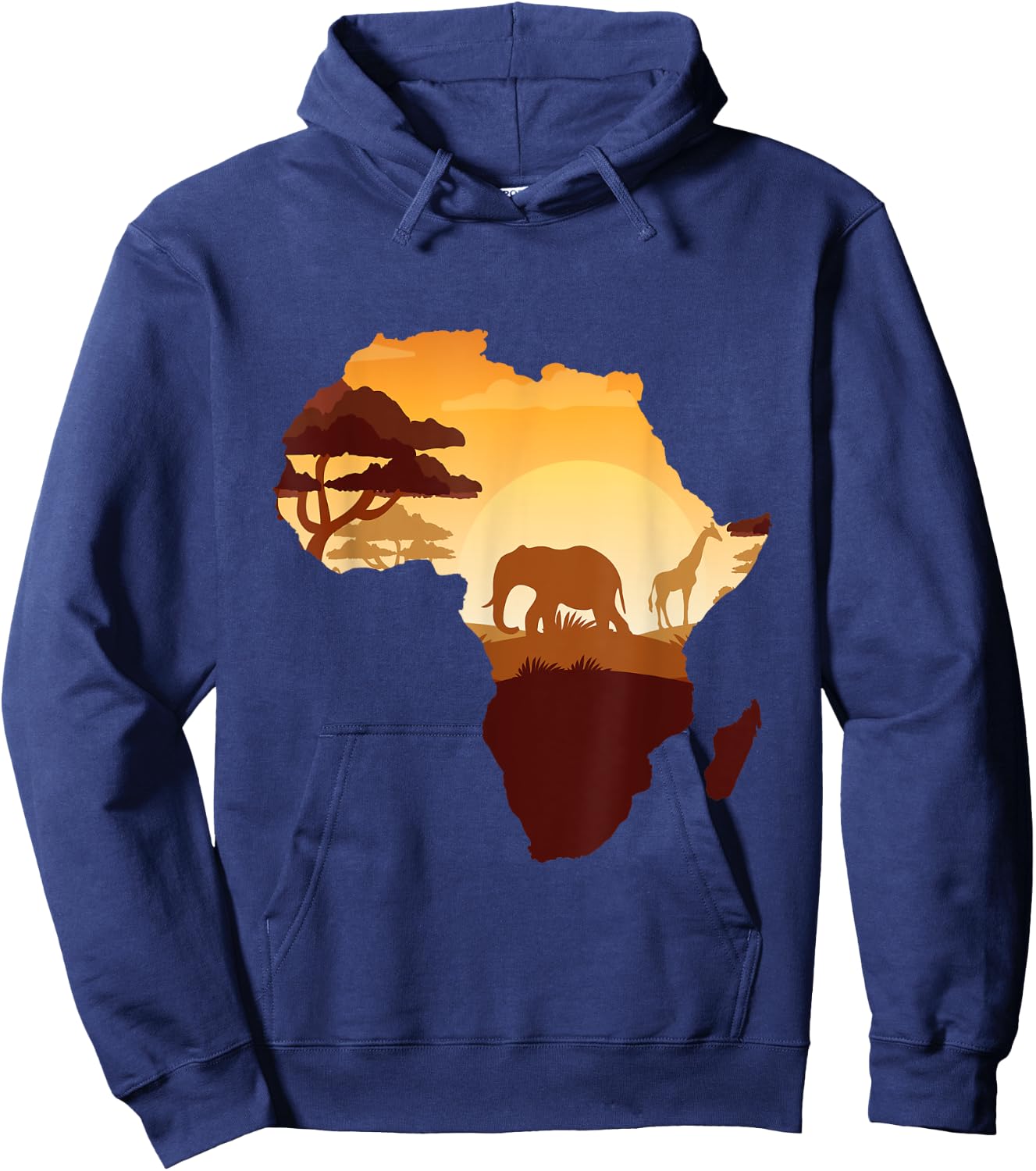 Wildlife Safari Animals Ivory Elephant Hoodie - Hoodie | Navy