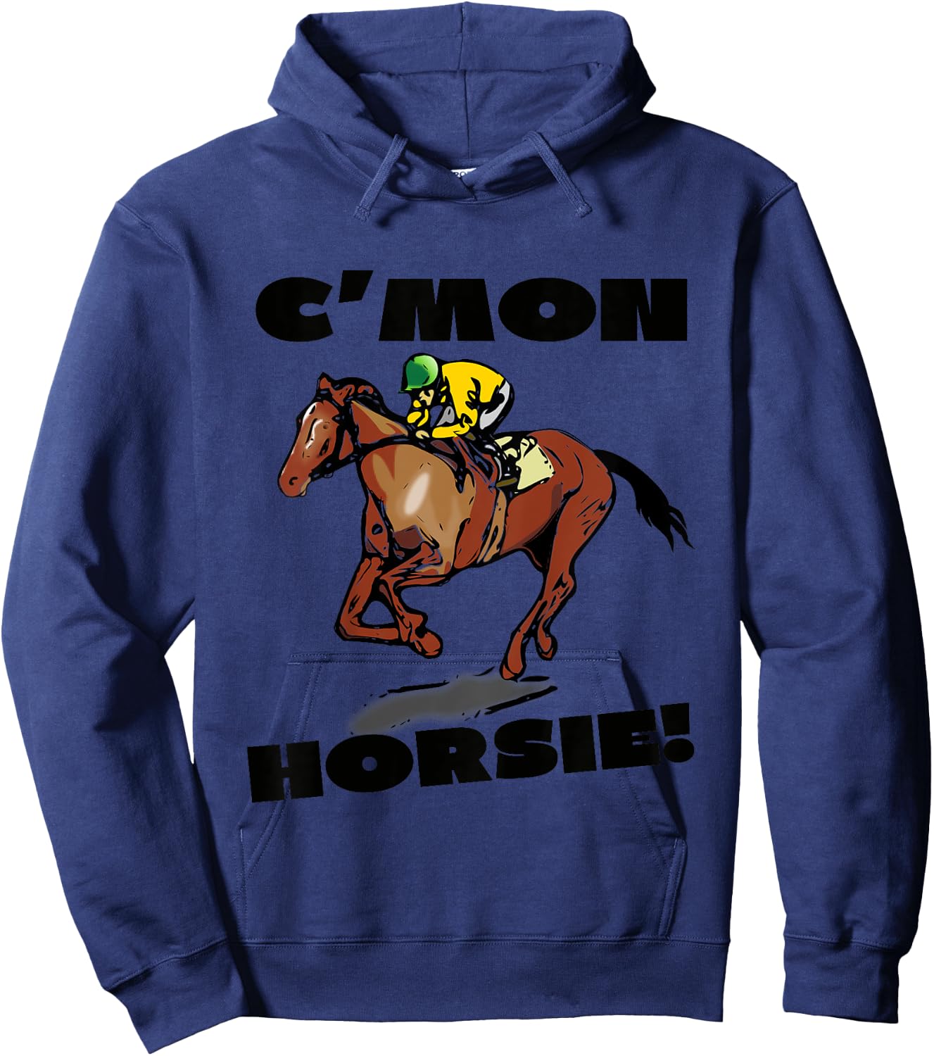 Horse Racing Races Track Boys Girls Youth Child Hoodie - Hoodie | Navy