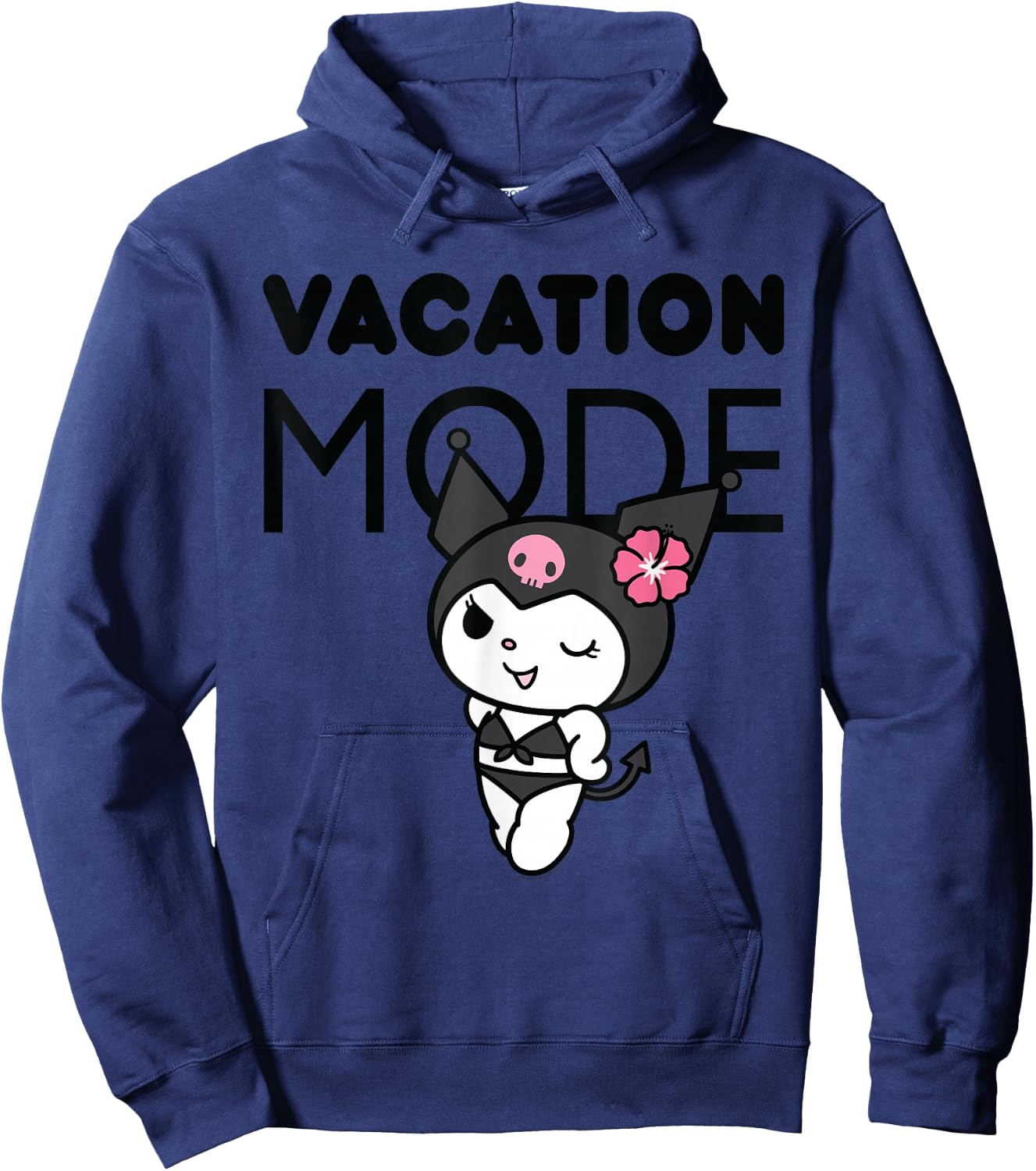 Kuromi Vacation Mode Hoodie - Hoodie | Navy