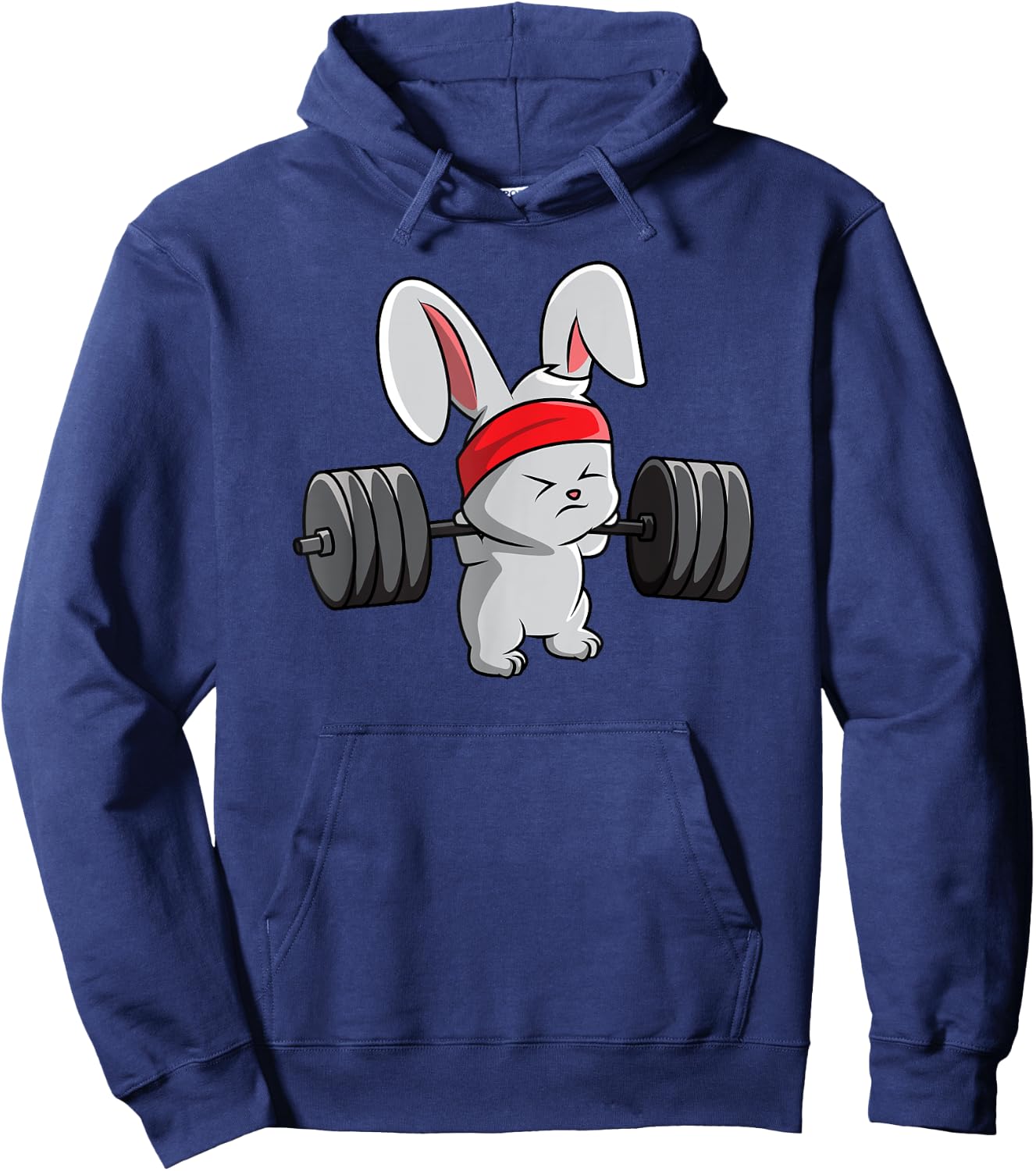 Bunny Gym , Rabbit Fitness Weightlifting Shirt Hoodie - Hoodie | Navy