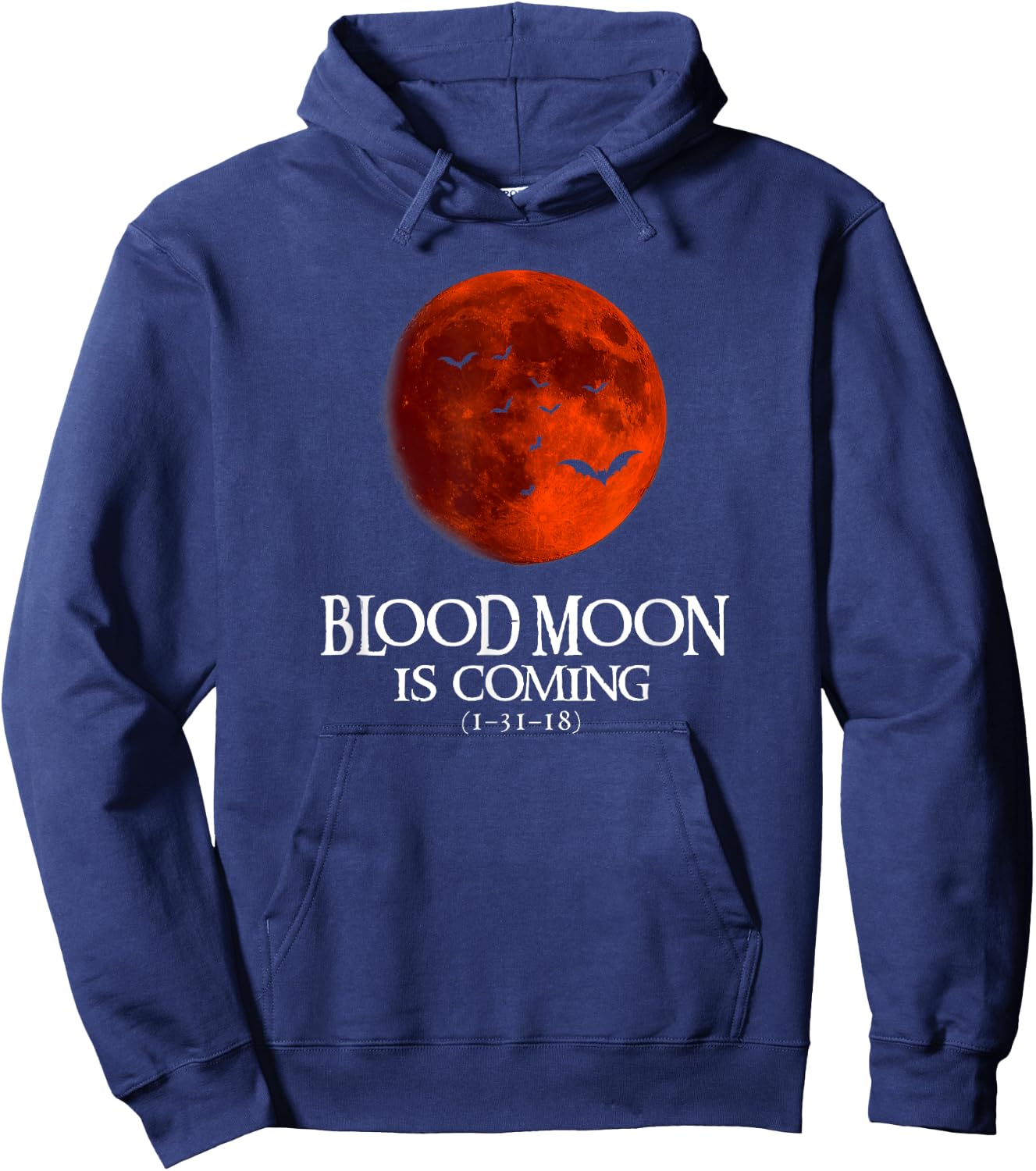 Blood Moon is Coming Astronomical Body Hoodie - Hoodie | Navy