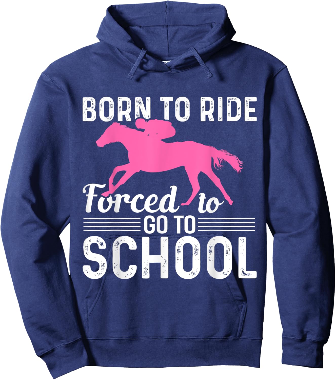 Horseback Riding Girl Funny Horse Girl Hoodie - Hoodie | Navy