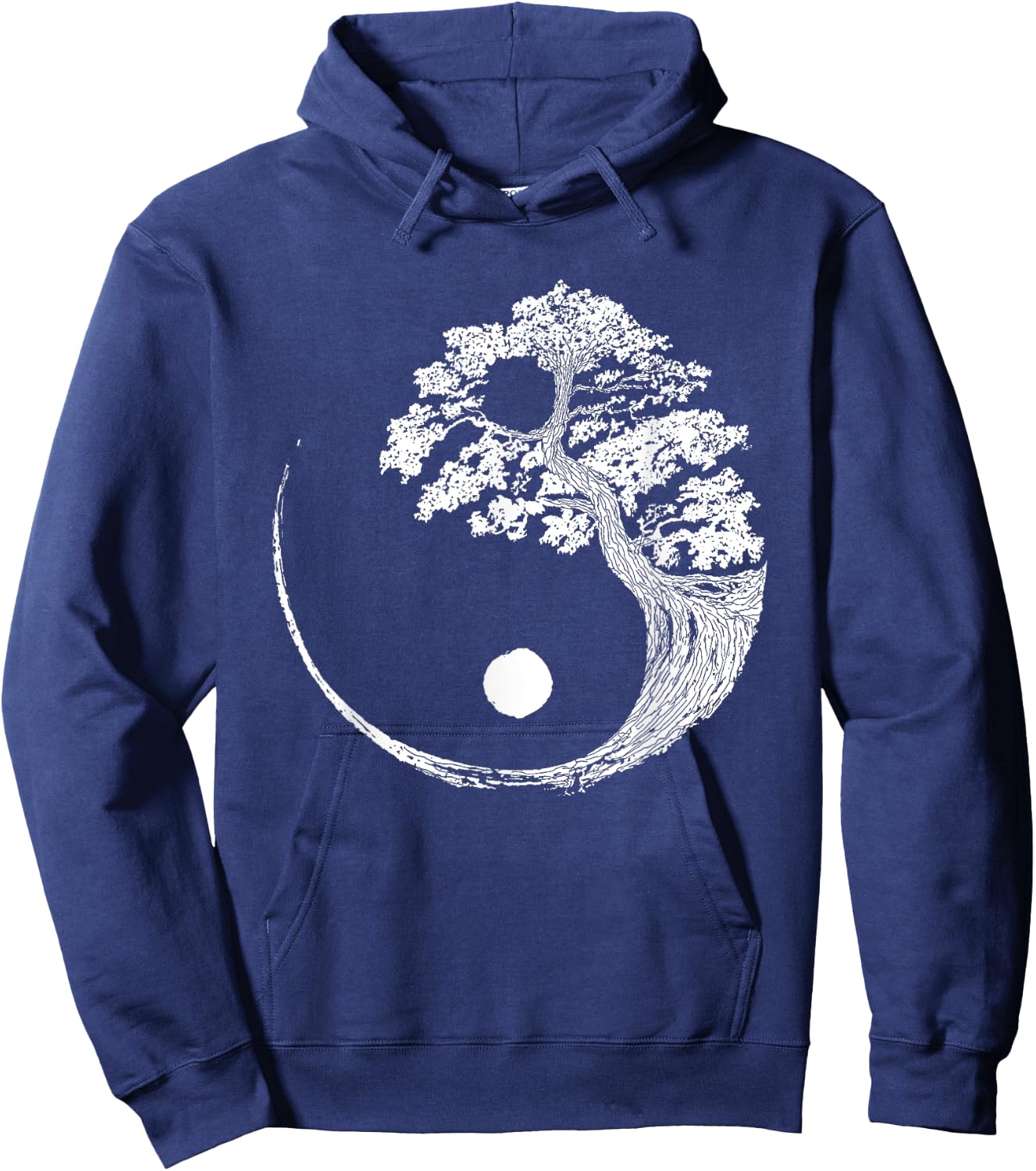 Yin Yang Bonsai Tree Japanese Buddhist Zen Hoodie - Hoodie | Navy