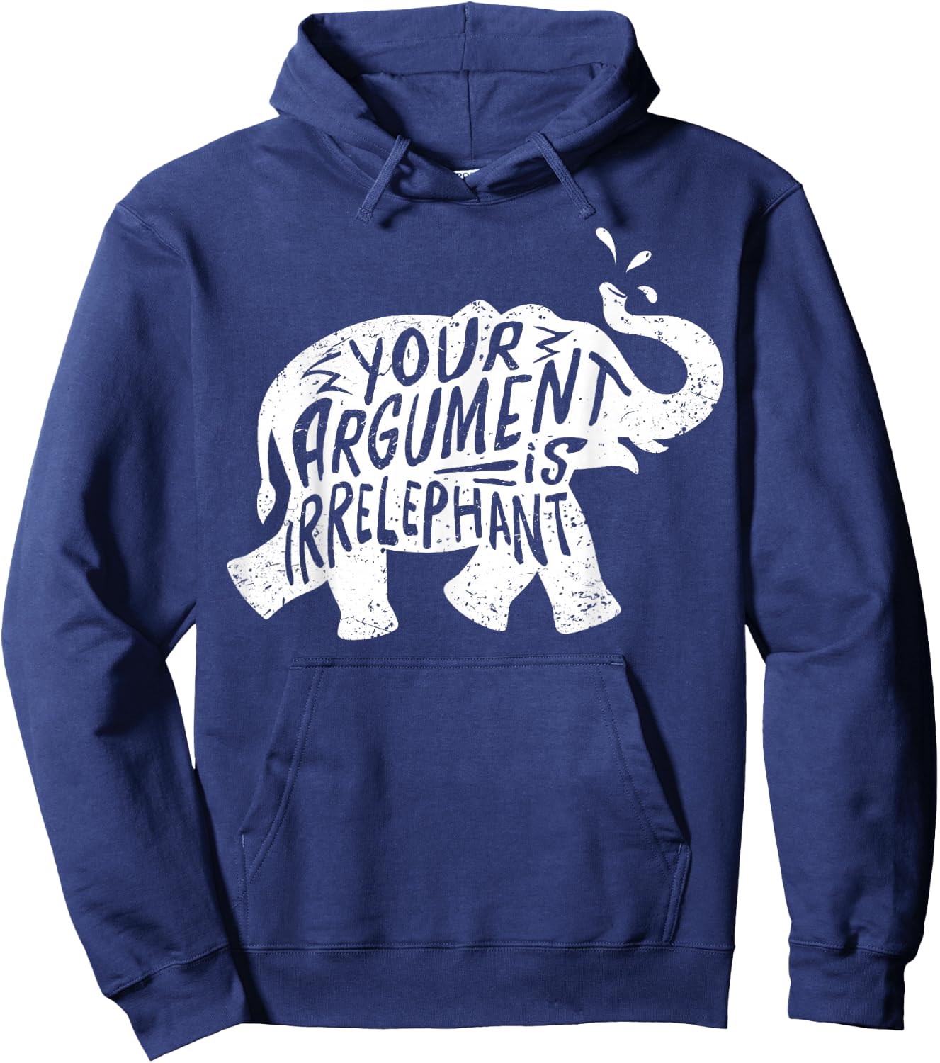 Funny Elephant Irrelephant Pun for Pun Lovers Hoodie - Hoodie | Navy