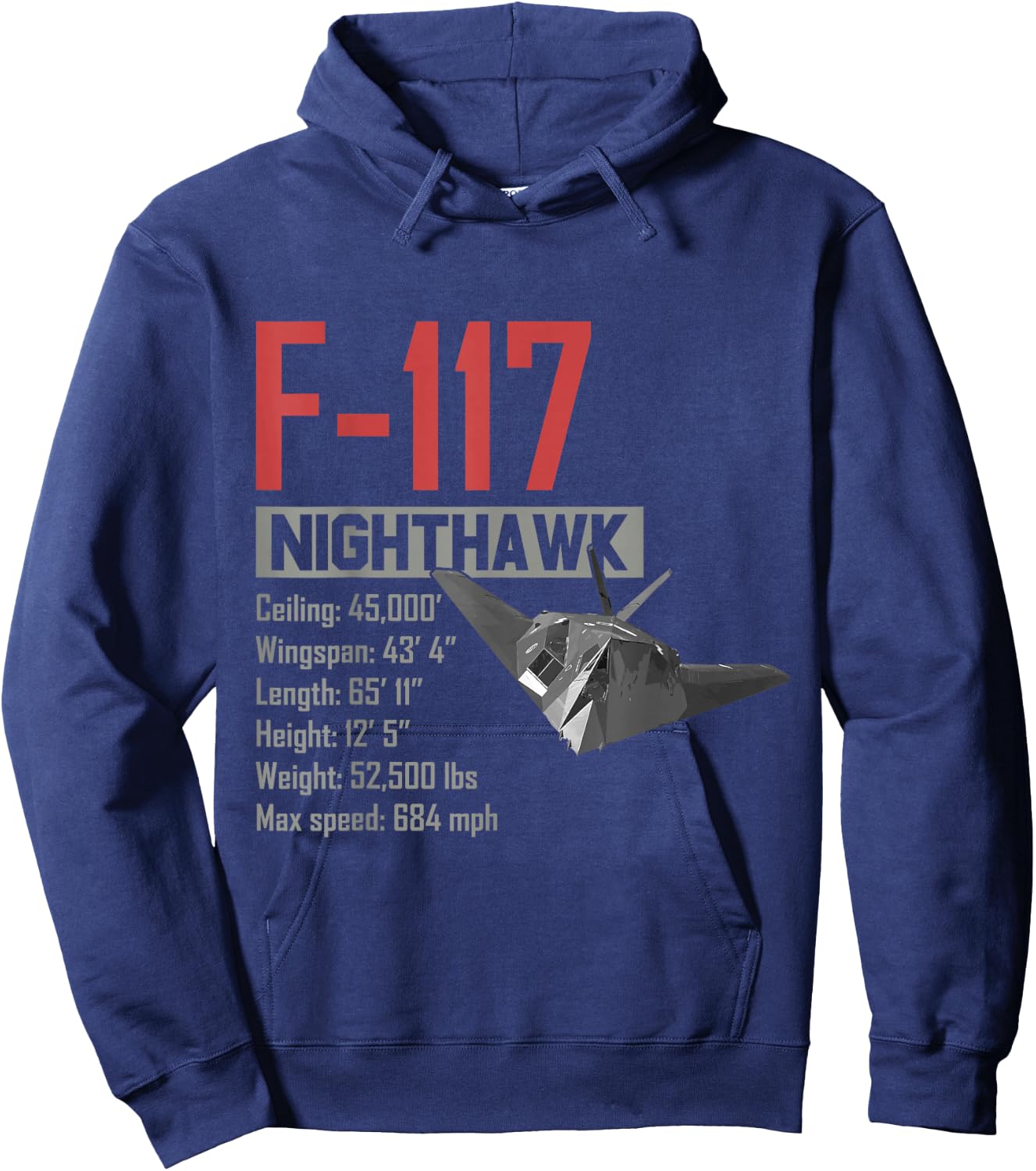 American Camouflage Bomber F117 Nighthawk Hoodie - Hoodie | Navy