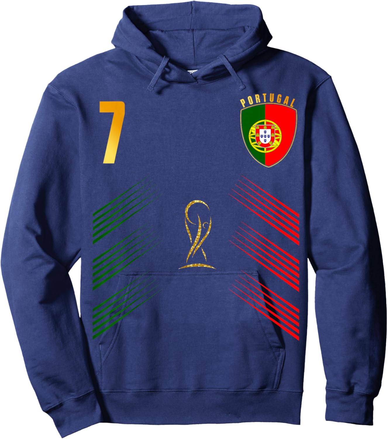 Portugal Flag Portugese Pride Lovers Retro Hoodie - Hoodie | Navy