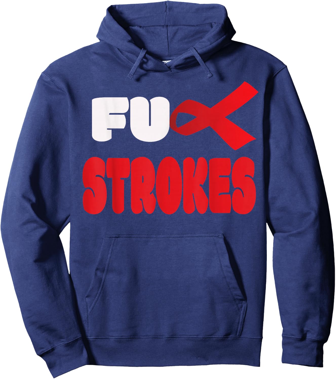 Fuck Stroke Warrior Awareness Faith Hoodie - Hoodie | Navy