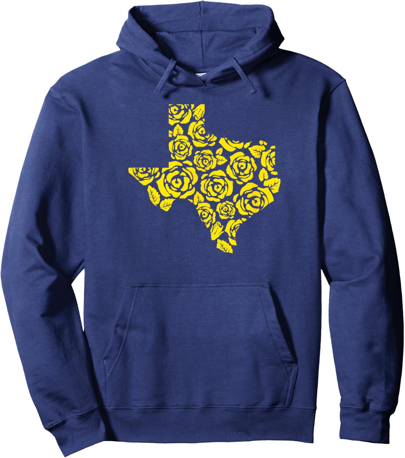 The Yellow Rose of Texas Pattern Shirt Hoodie - Hoodie | Navy