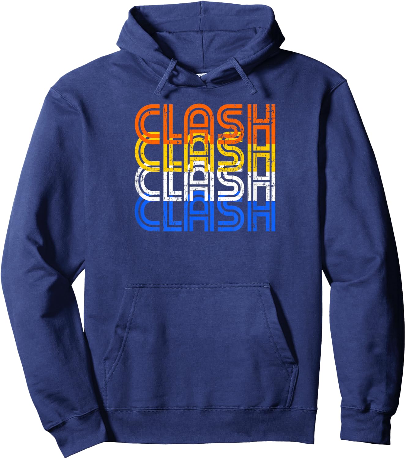 Clash Vintage Retro Text - Clash On Shirts Hoodie - Hoodie | Navy