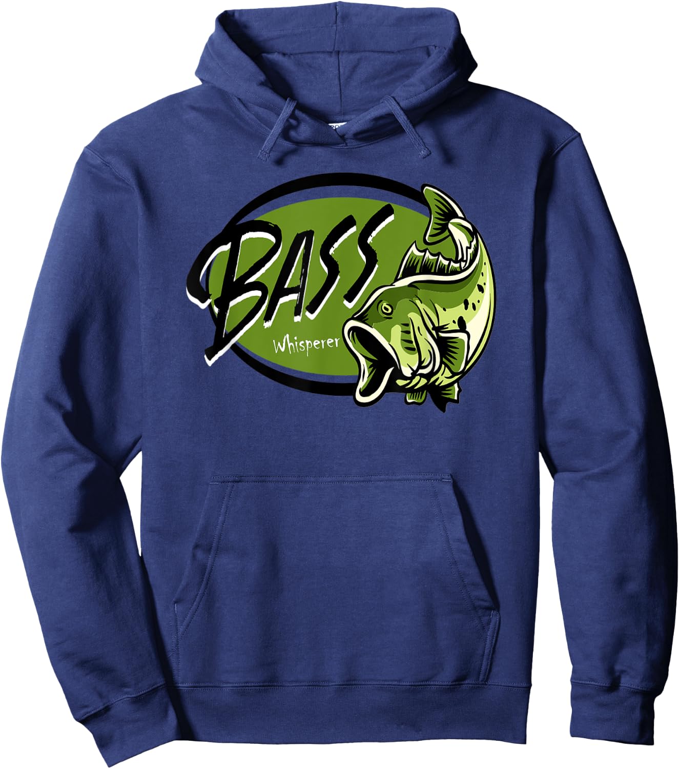 Bass Fisherman Fishing for bass Bass Whisperer Hoodie - Hoodie | Navy