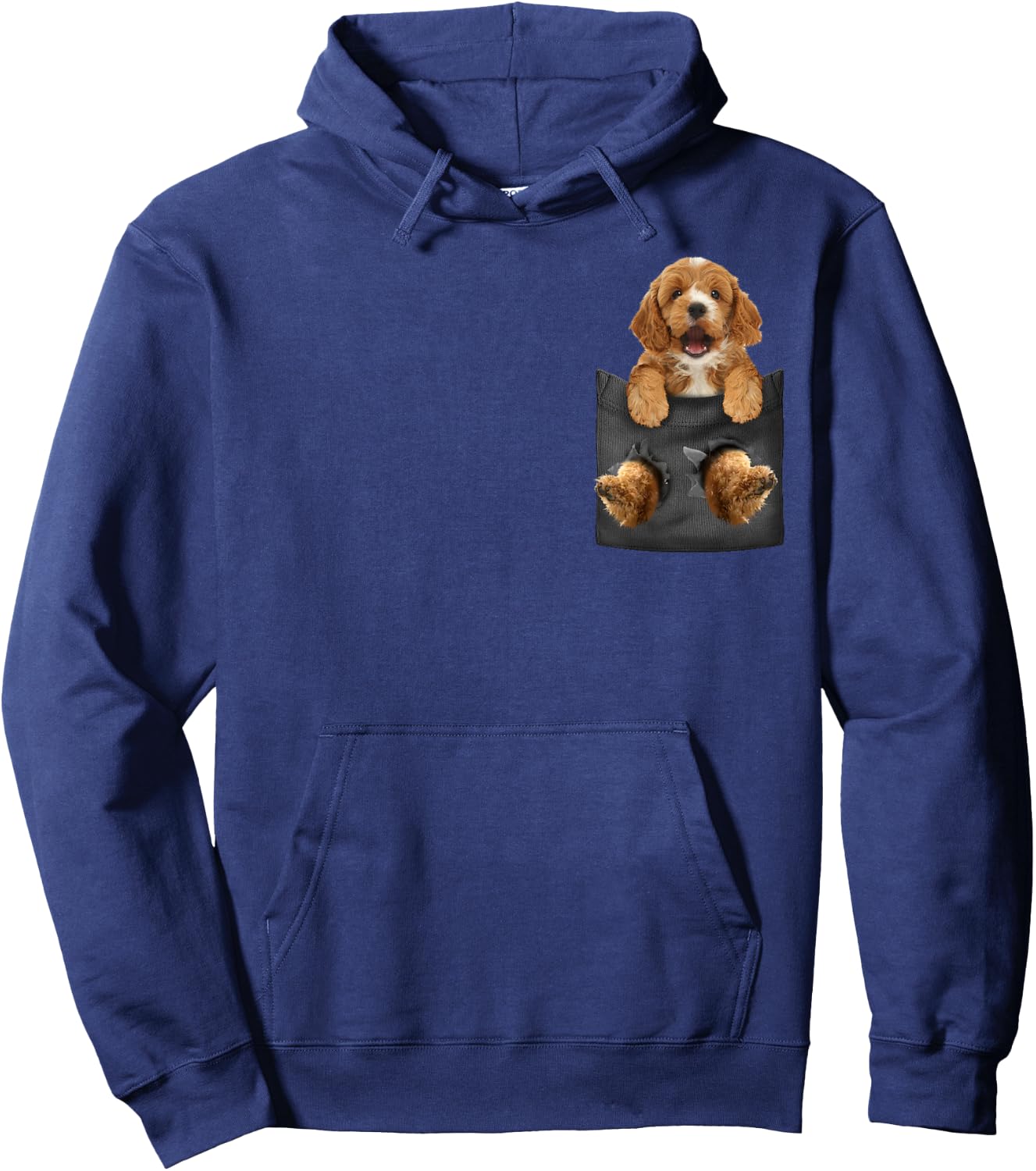 Cockapoo in Pocket Dog Girls Shirt Hoodie - Hoodie | Navy
