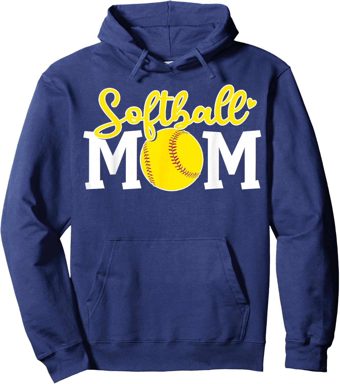 Softball Mom Cute For Mother Love Softball Hoodie - Hoodie | Navy