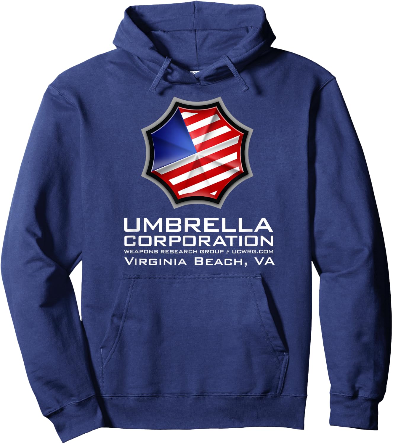 Umbrella Corporation Patriotic American Flag Hoodie - Hoodie | Navy