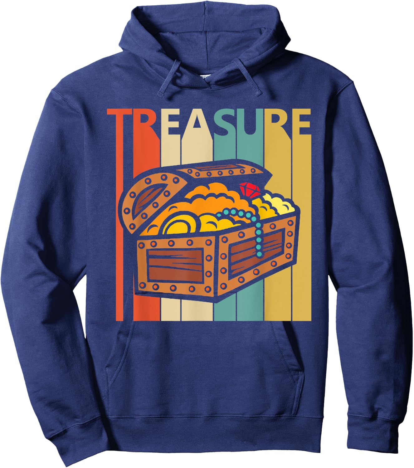 Vintage Treasure Chest Hoodie - Hoodie | Navy