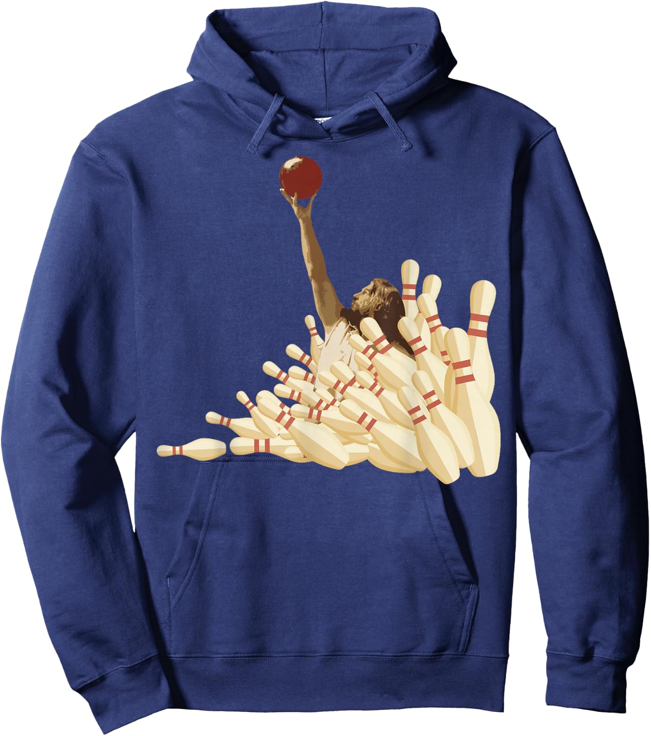 The Big Lebowski Bowling Pins Portrait Hoodie - Hoodie | Navy