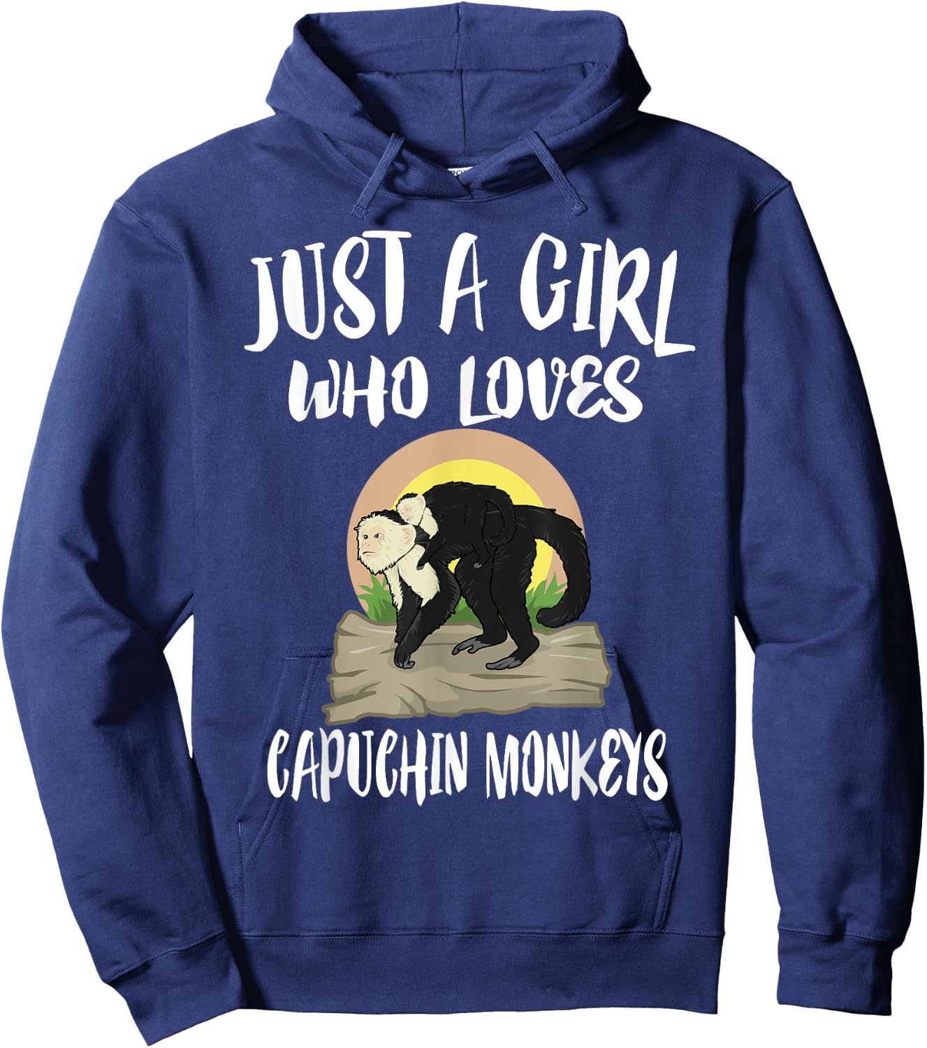 Just A Girl Who Loves Capuchin Monkeys Hoodie - Hoodie | Navy
