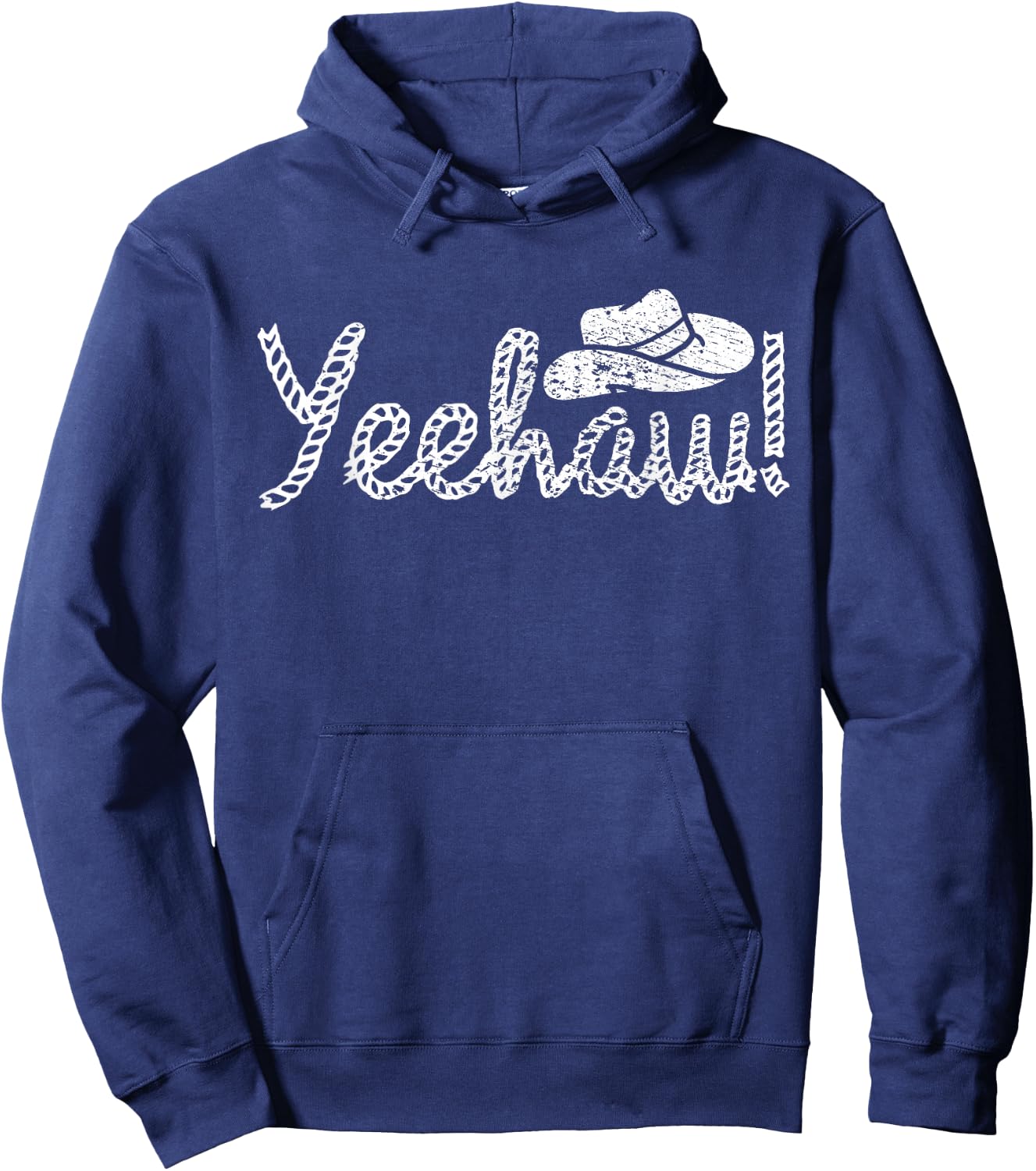 Vintage Yeehaw Cowboy Western Country Hoodie - Hoodie | Navy