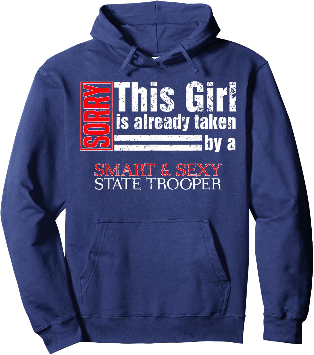 State Trooper Wife State Police Wife Hoodie - Hoodie | Navy