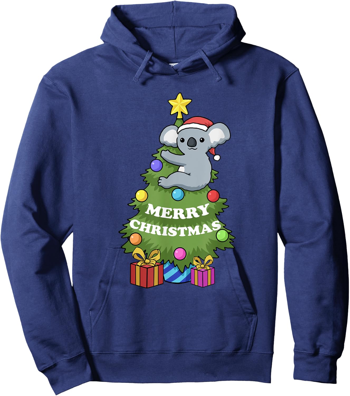 Koala Christmas Tree Hoodie - Hoodie | Navy