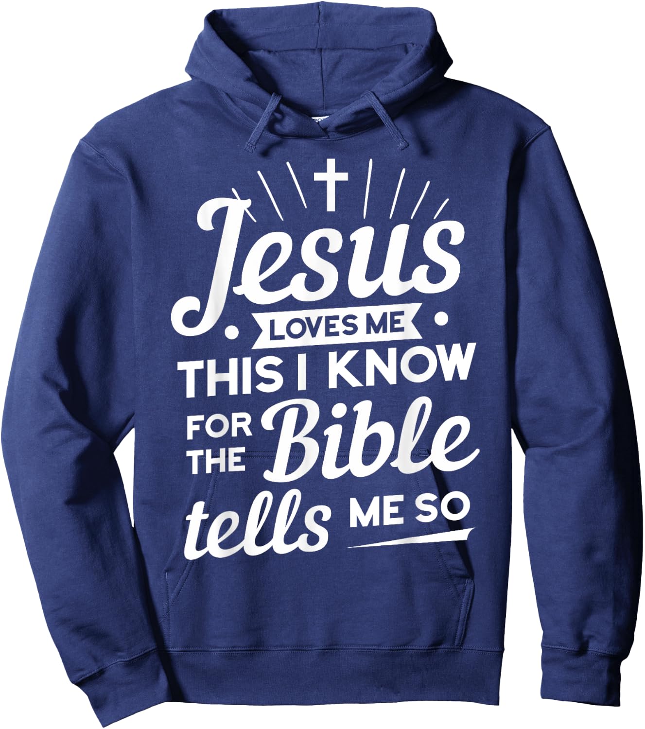 Funny Christian Yes Jesus Loves Me Hoodie - Hoodie | Navy