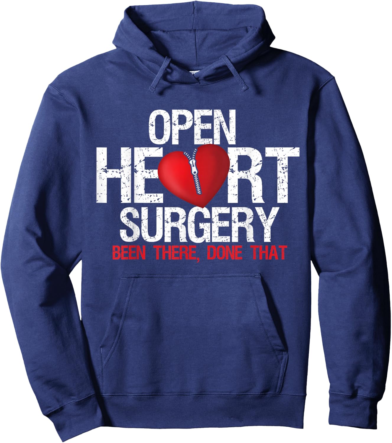 Open Heart Surgery Gab es Done That Patient Hoodie - Hoodie | Navy