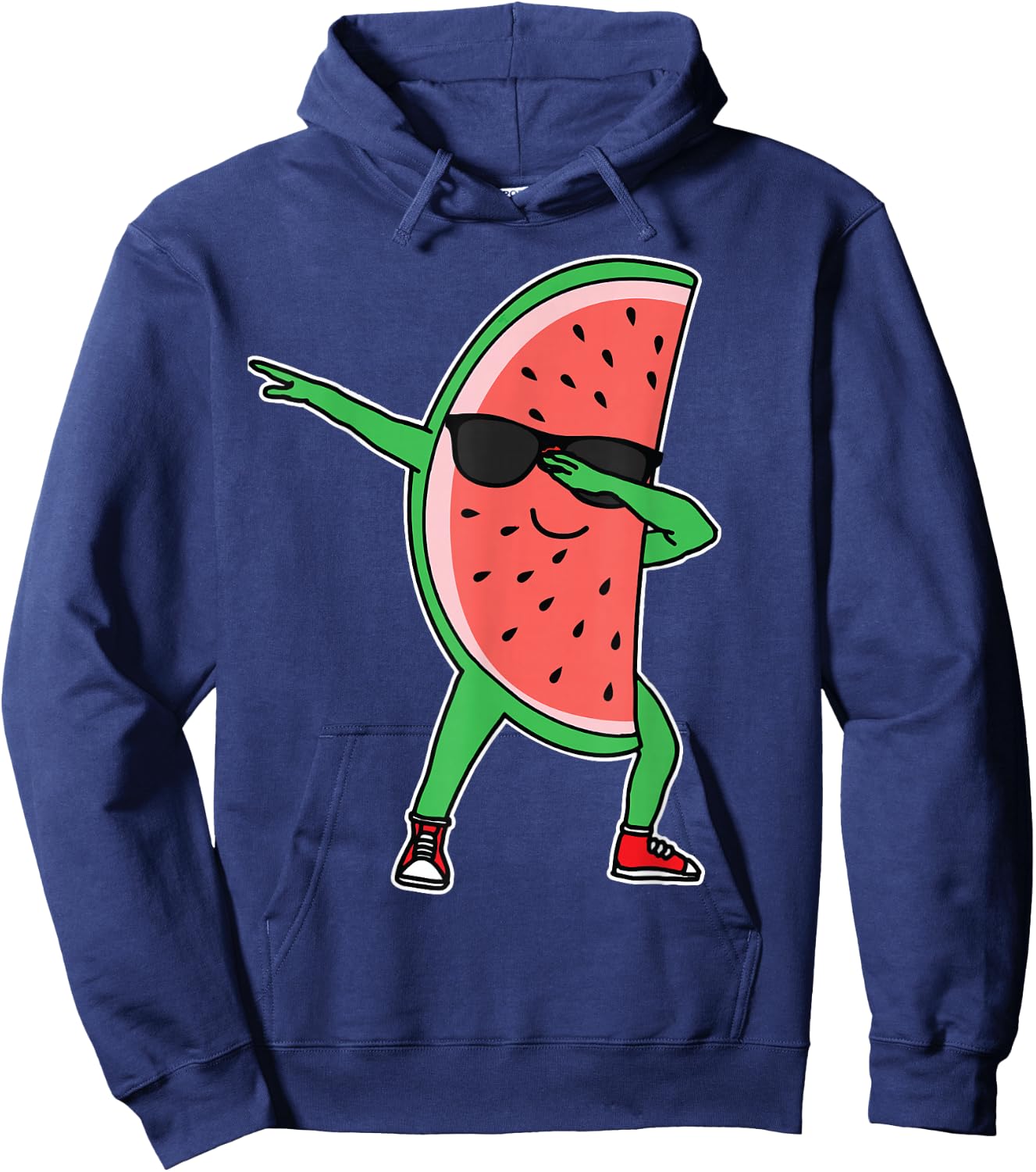 Watermelon Kawaii Dabbing Watermelon Hoodie - Hoodie | Navy