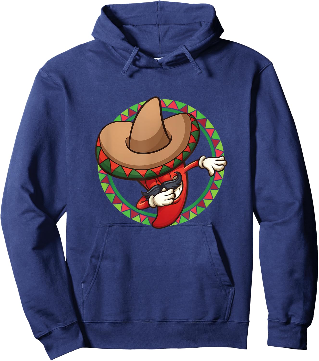 Funny Chili Pepper Dabbing Cinco De Mayo Hoodie - Hoodie | Navy
