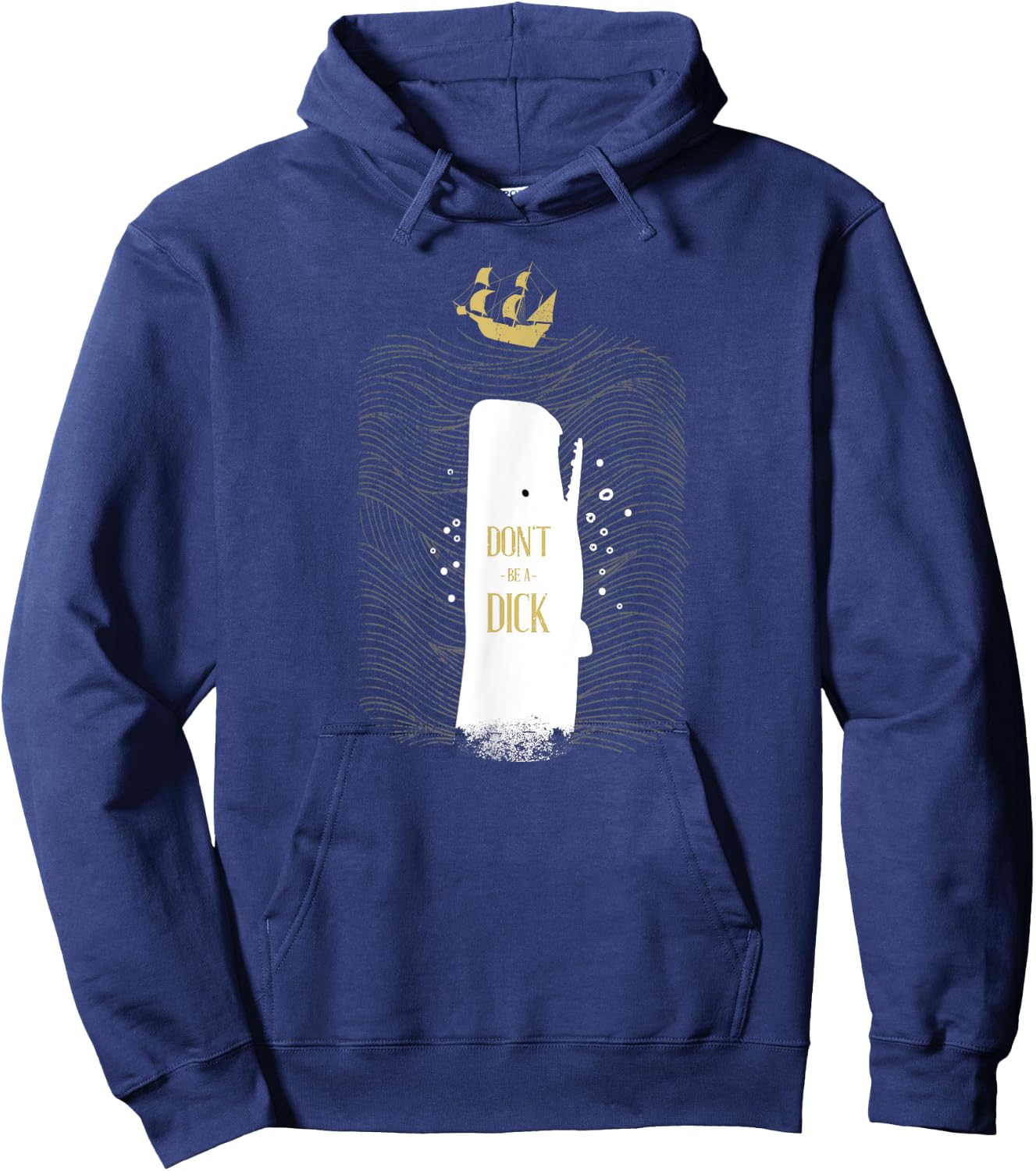 Don't be a Dick - The White Whale Shark Hoodie - Hoodie | Navy