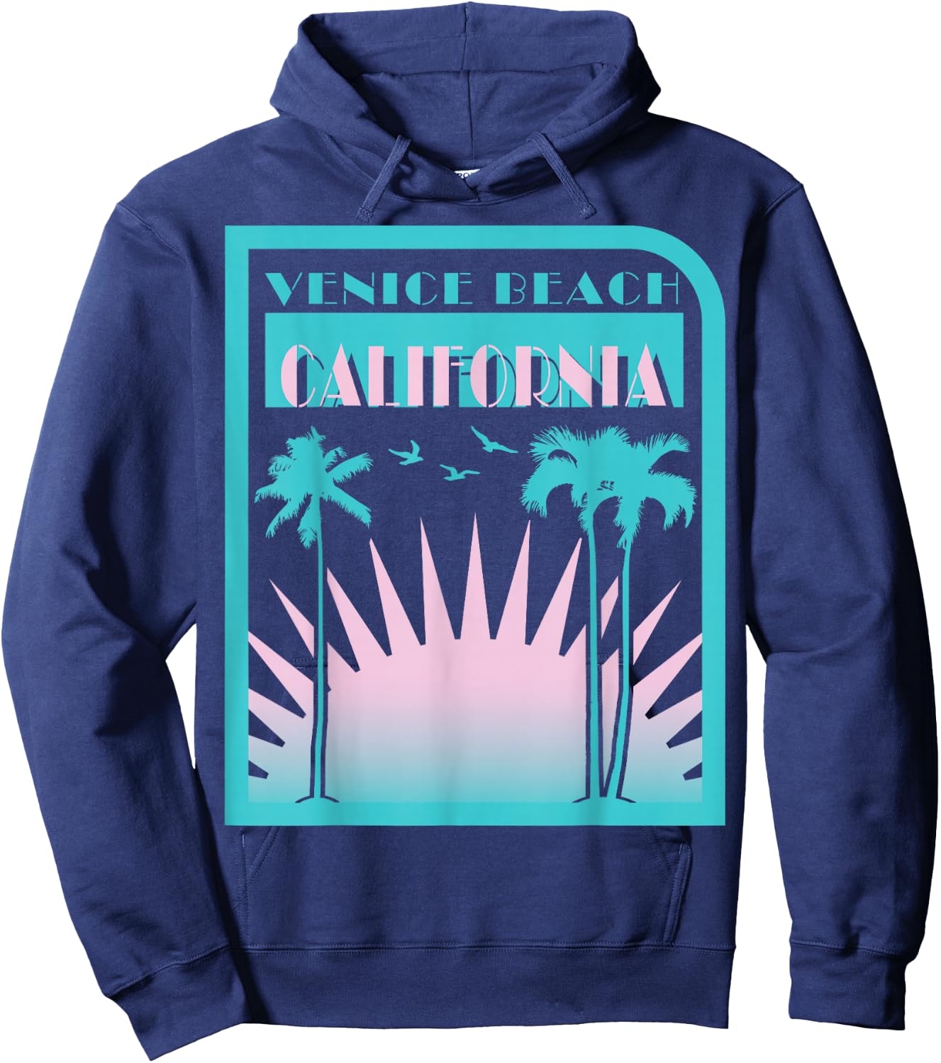 Venice Beach Muscle T shirts Women Hoodie - Hoodie | Navy