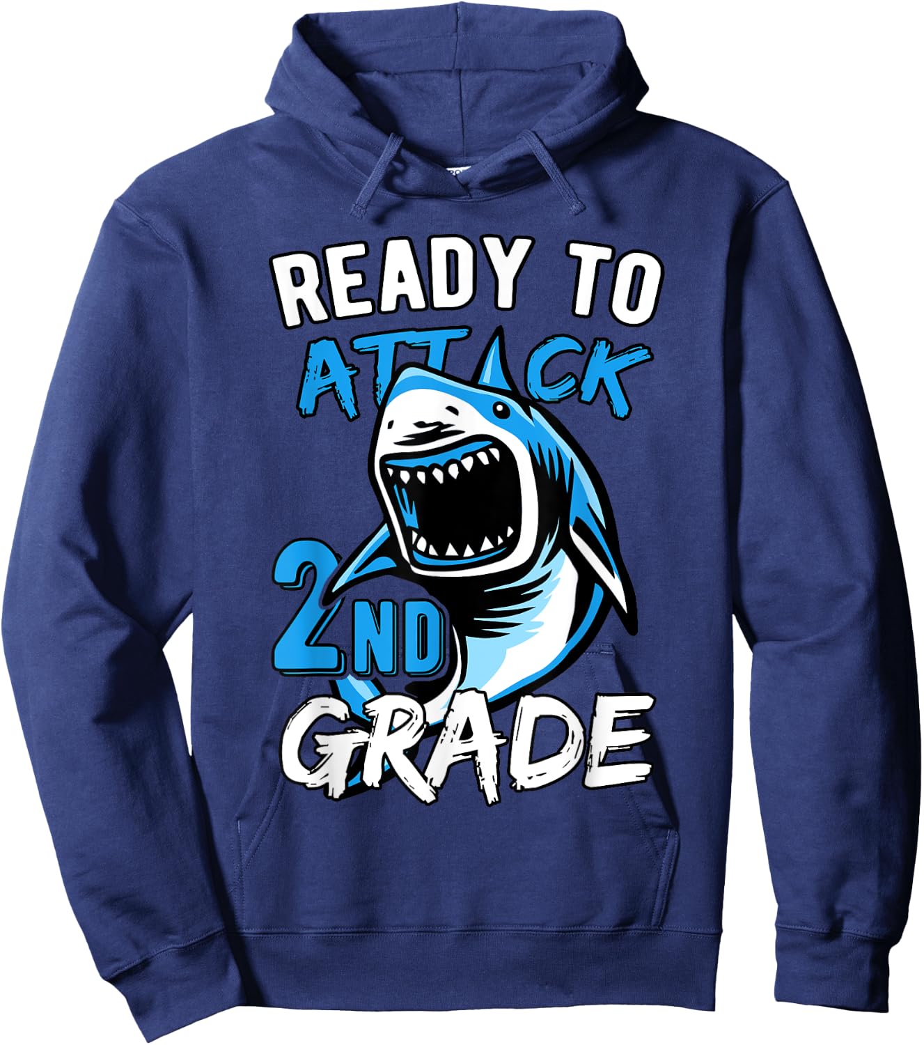 Ready To Attack 2nd Grade Boys Back To School Hoodie - Hoodie | Navy