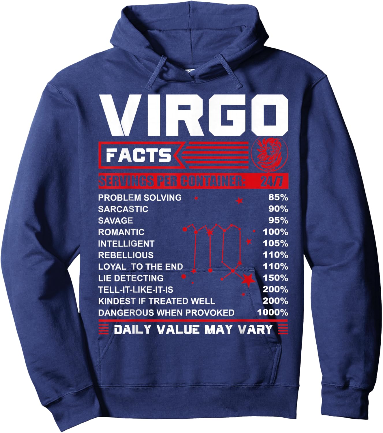 Birthday Gifts - Virgo Facts Hoodie - Hoodie | Navy