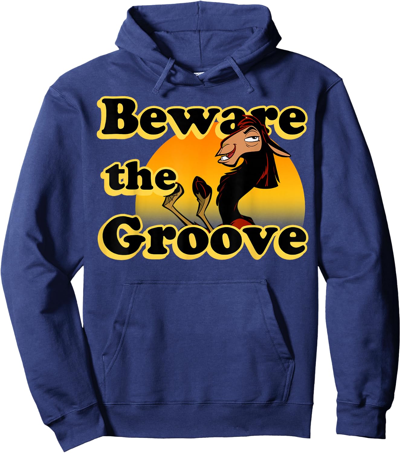 Disney Emperor's New Groove Kuzco Llama Beware Hoodie - Hoodie | Navy