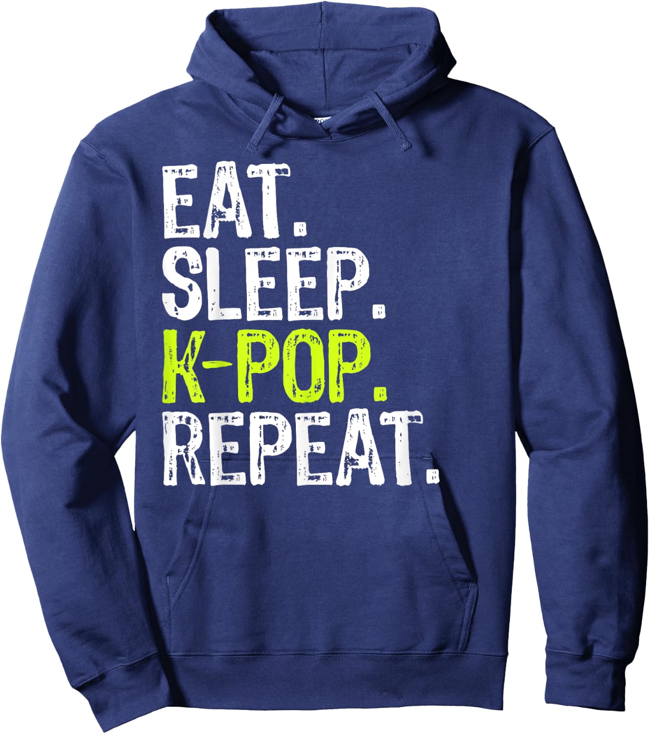 Eat Sleep KPOP Repeat Clothing Hoodie - Hoodie | Navy