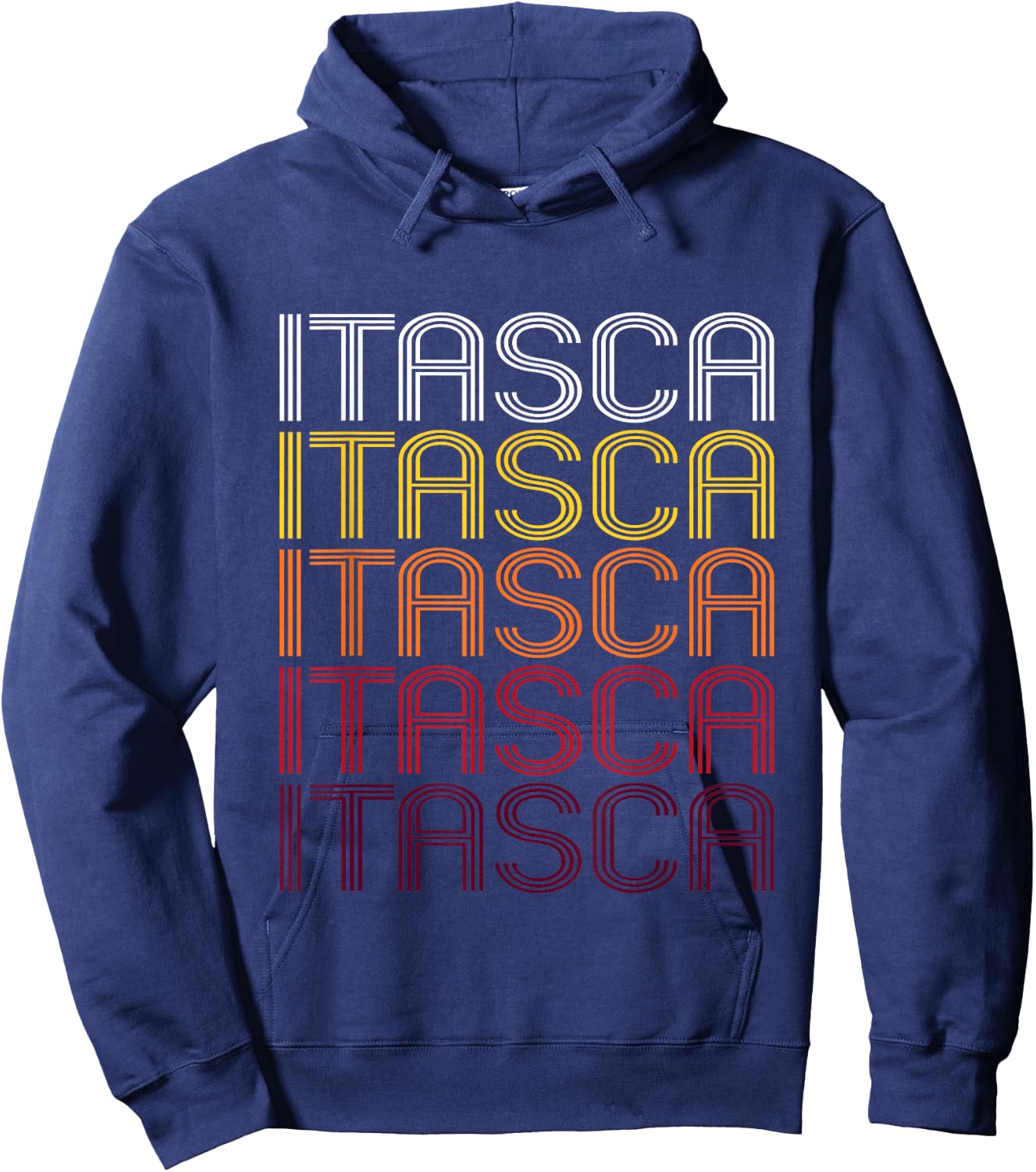 Itasca, IL | Vintage Style Illinois Hoodie - Hoodie | Navy