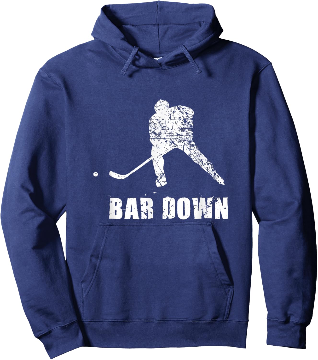 Funny Hockey Shirt, Bar Down Sports Player Gift Hoodie - Hoodie | Navy