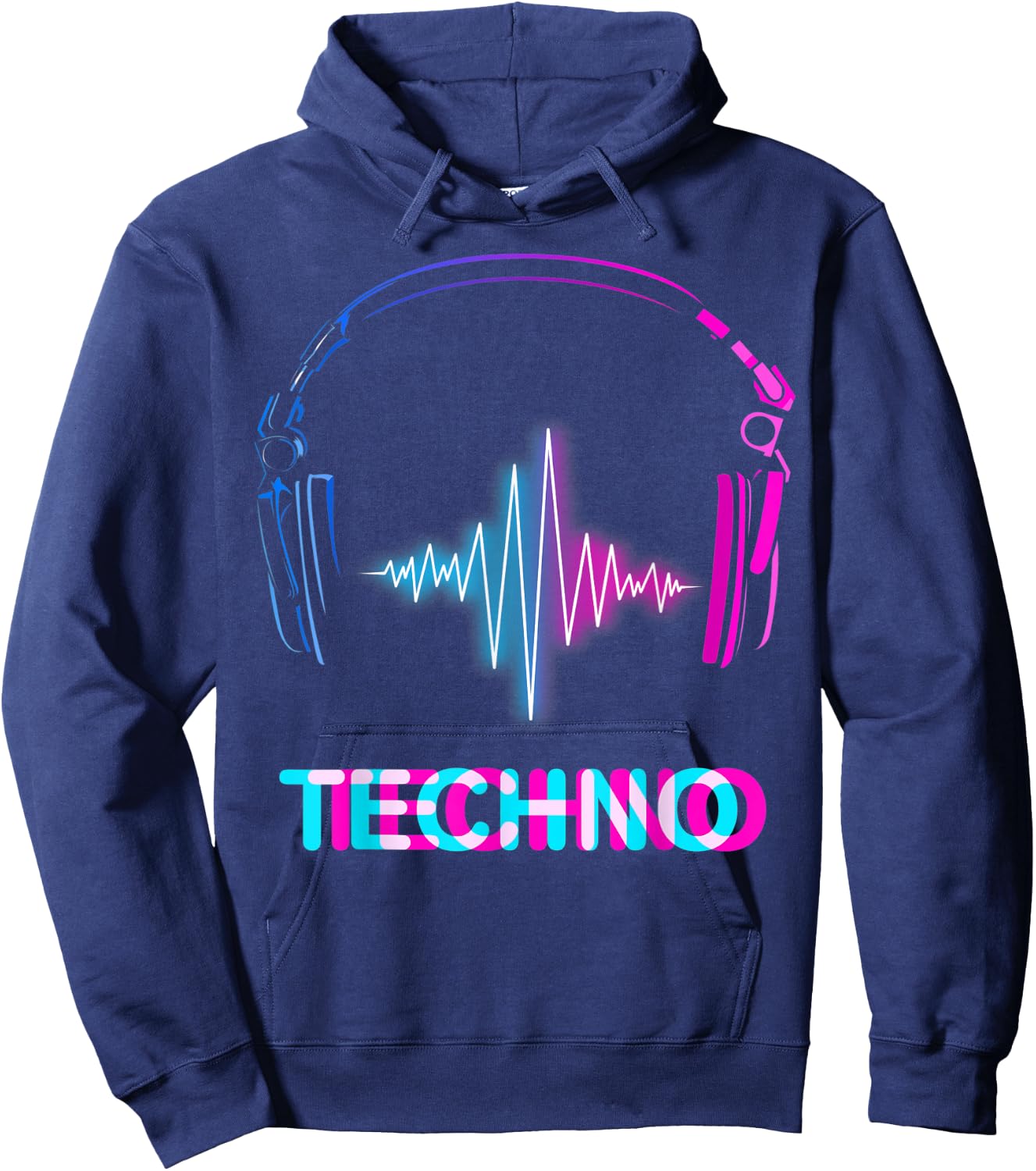 Techno maximum volume of music Hoodie - Hoodie | Navy