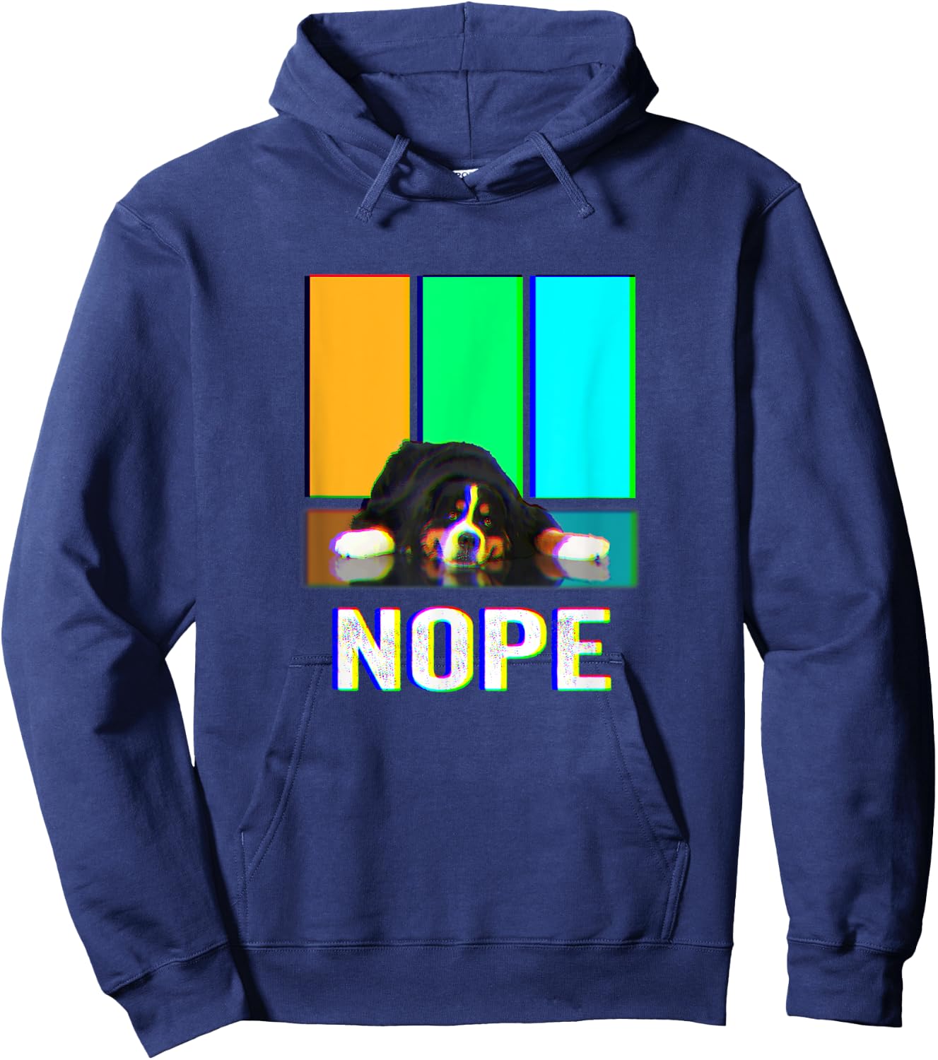 Nope Bernese Mountain Dog Women Kids Hoodie - Hoodie | Navy