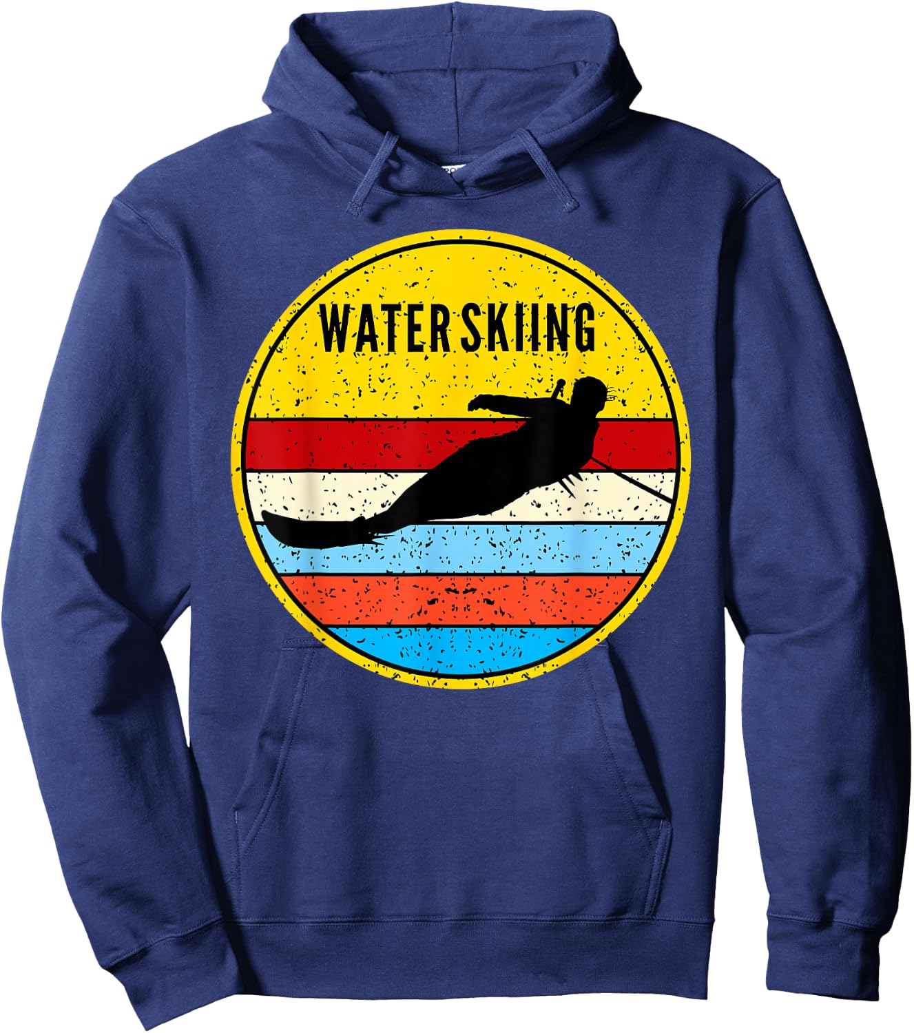 Water Skiing Retro Waterski Ski Water Sports Hoodie - Hoodie | Navy