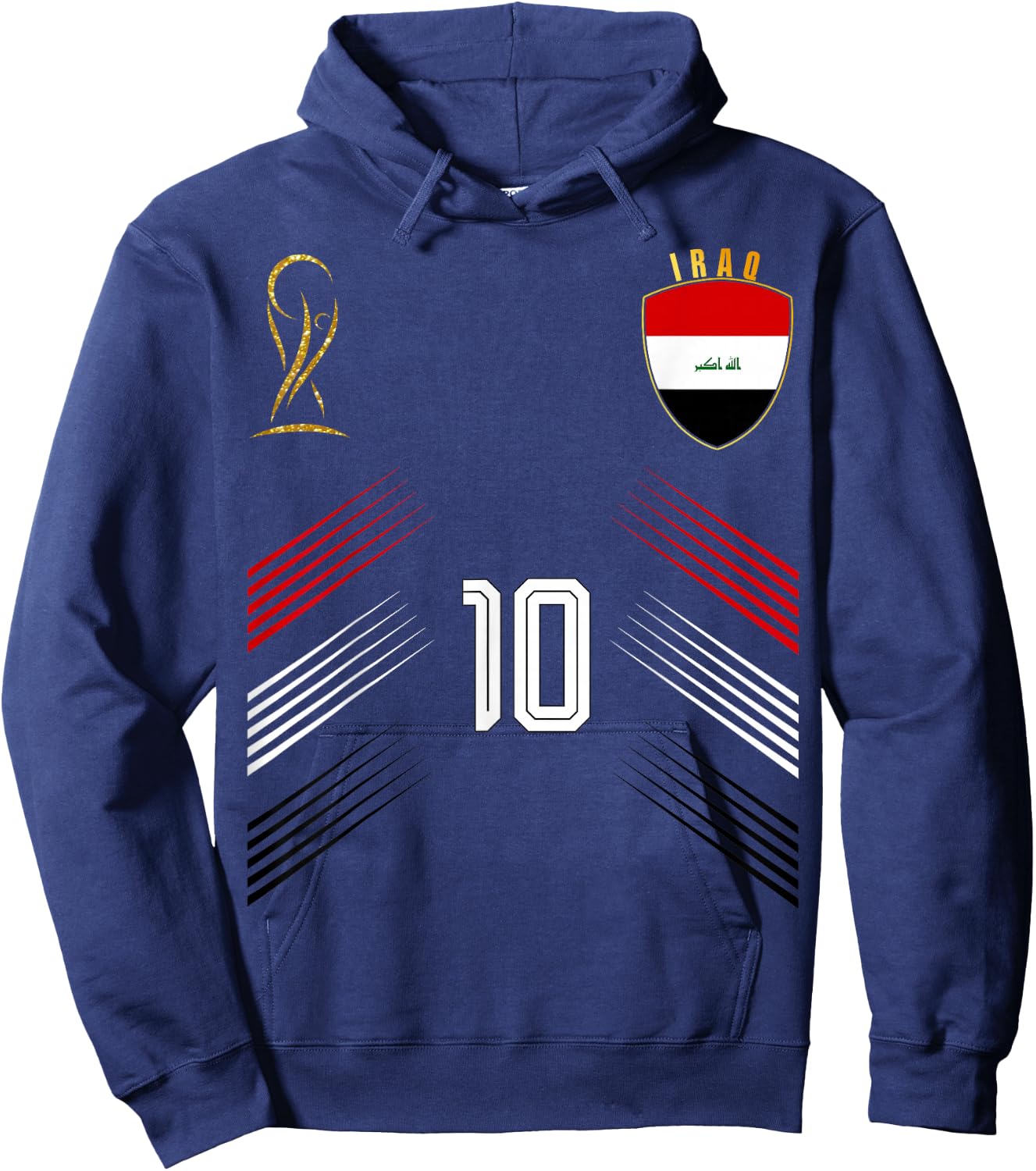 Iraq Flag Iraqi Pride Lovers Retro Hoodie - Hoodie | Navy