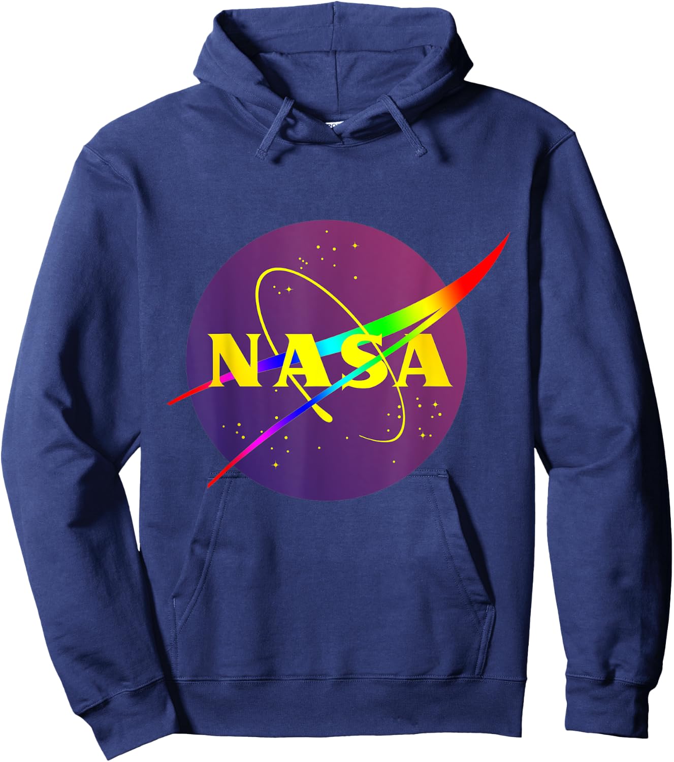 Official NASA Logo - Rainbow Hoodie - Hoodie | Navy