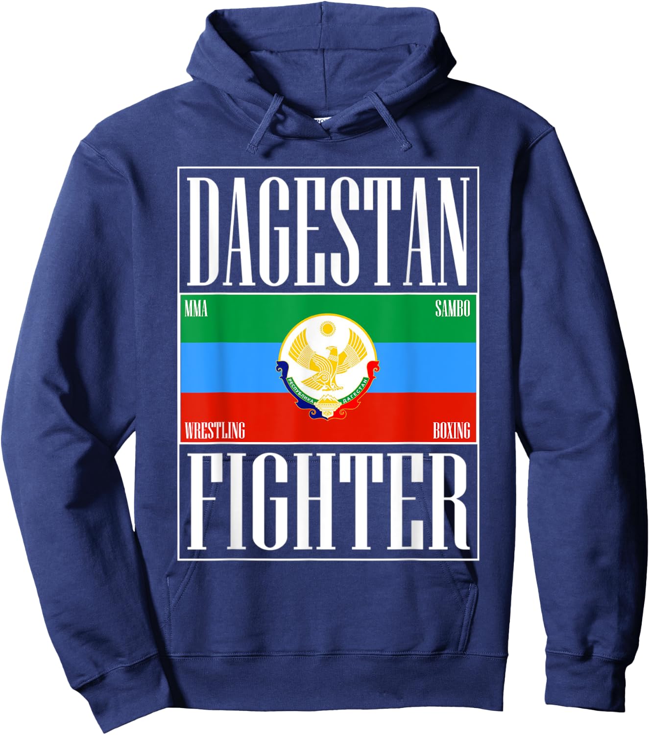 Dagestan Fighter Wear. Dagestan Eagle Hoodie - Hoodie | Navy