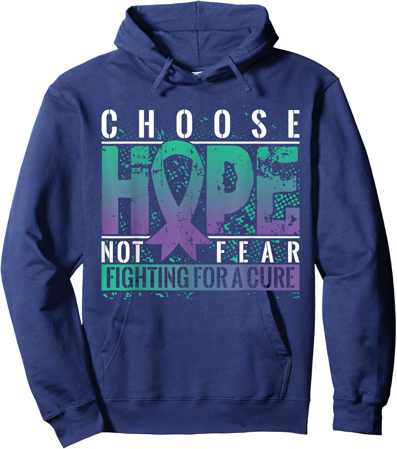 Fighting for a Cure Anal Cancer Awareness Hoodie - Hoodie | Navy