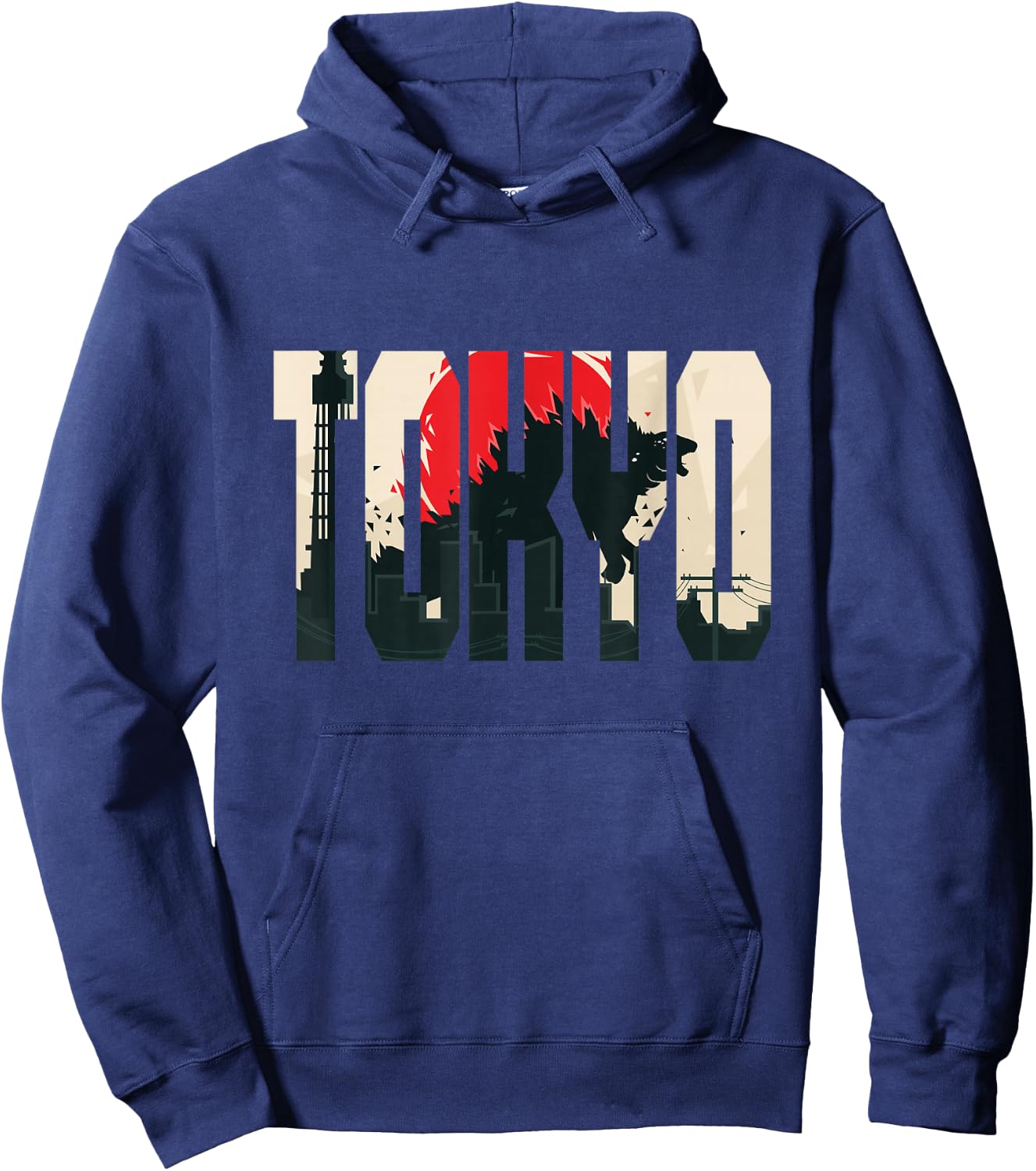 Tokyo Japan Monster Attack Hoodie - Hoodie | Navy