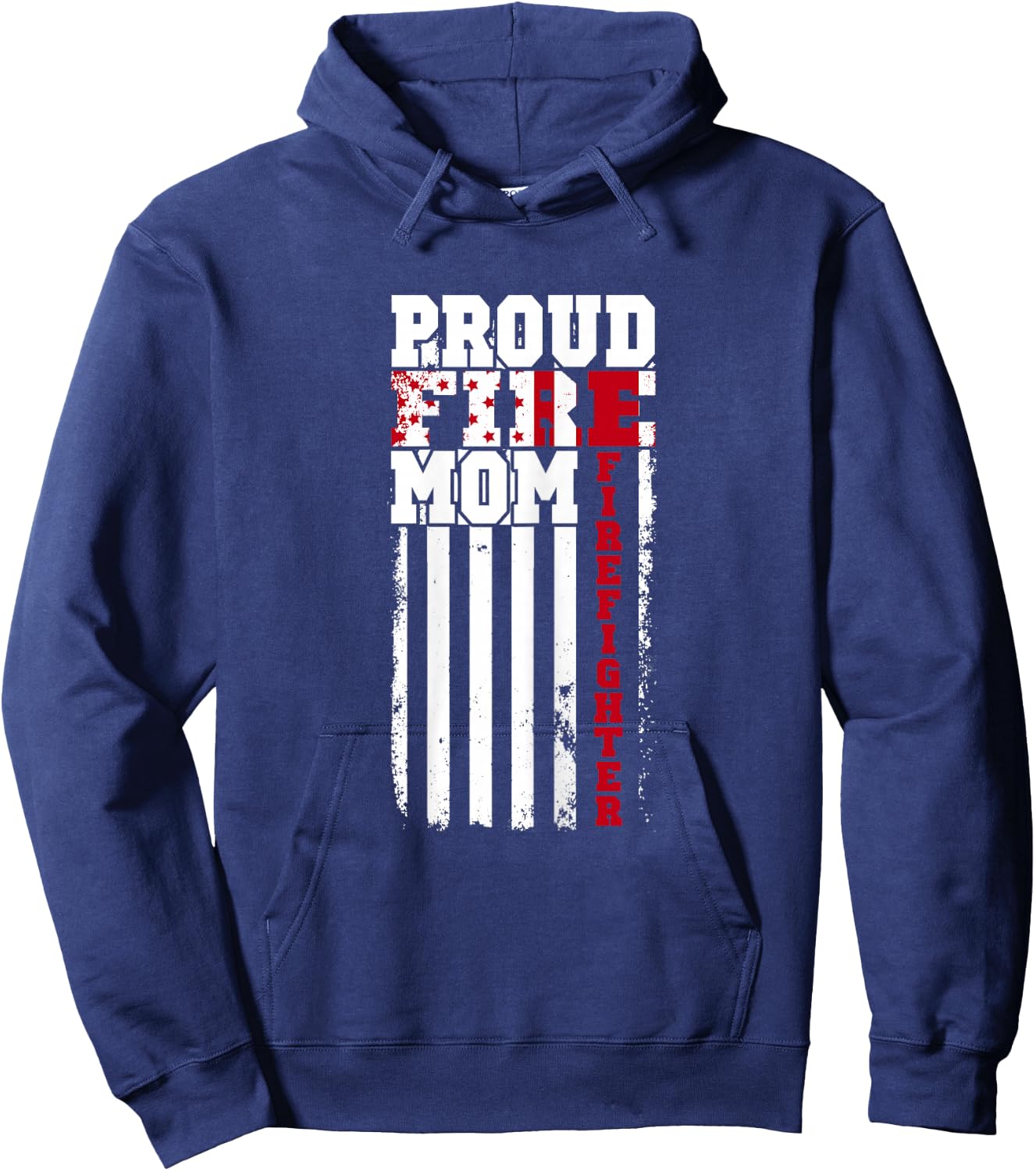Proud Fire Mom - Mother's Day Firefighter Hoodie - Hoodie | Navy