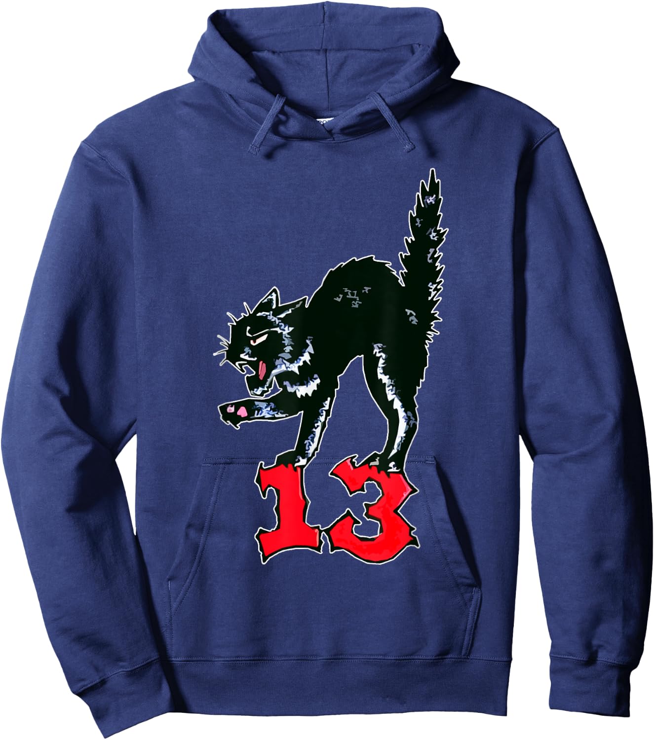 Lucky Black Cat No. 13 Pitch Bird Hoodie - Hoodie | Navy